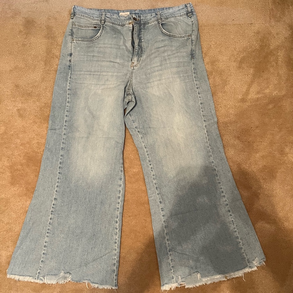 Women's Light Blue Flared Jeans